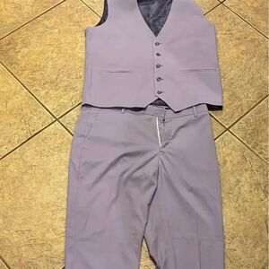 Men's Lavender Suit Vest and Pants Set